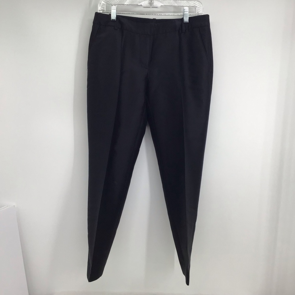 J Crew Collection Wool & Silk Trouser Pants Career Casual Black Size 4